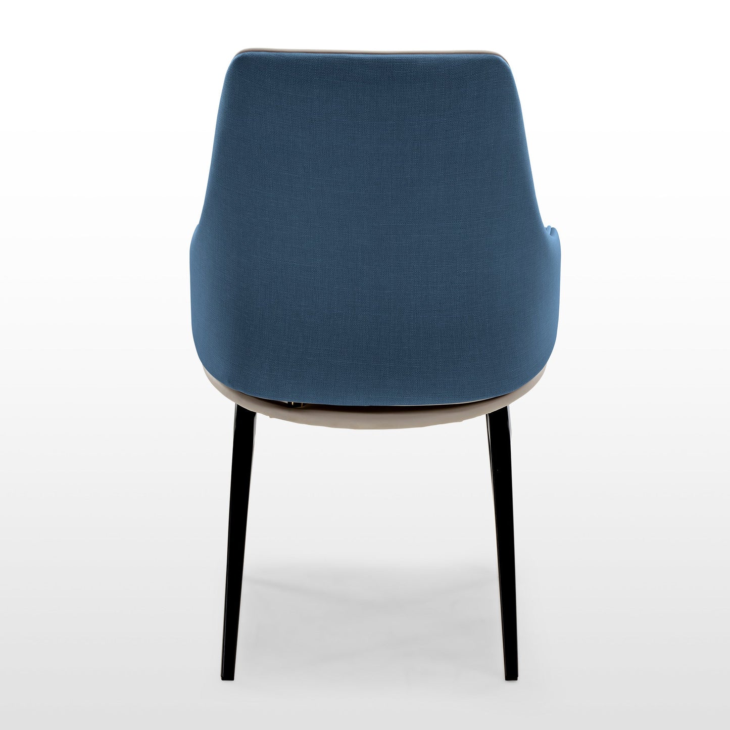 Elegant Two-tone Dining Chairs Set of 2 Blue with Synthetic leather back