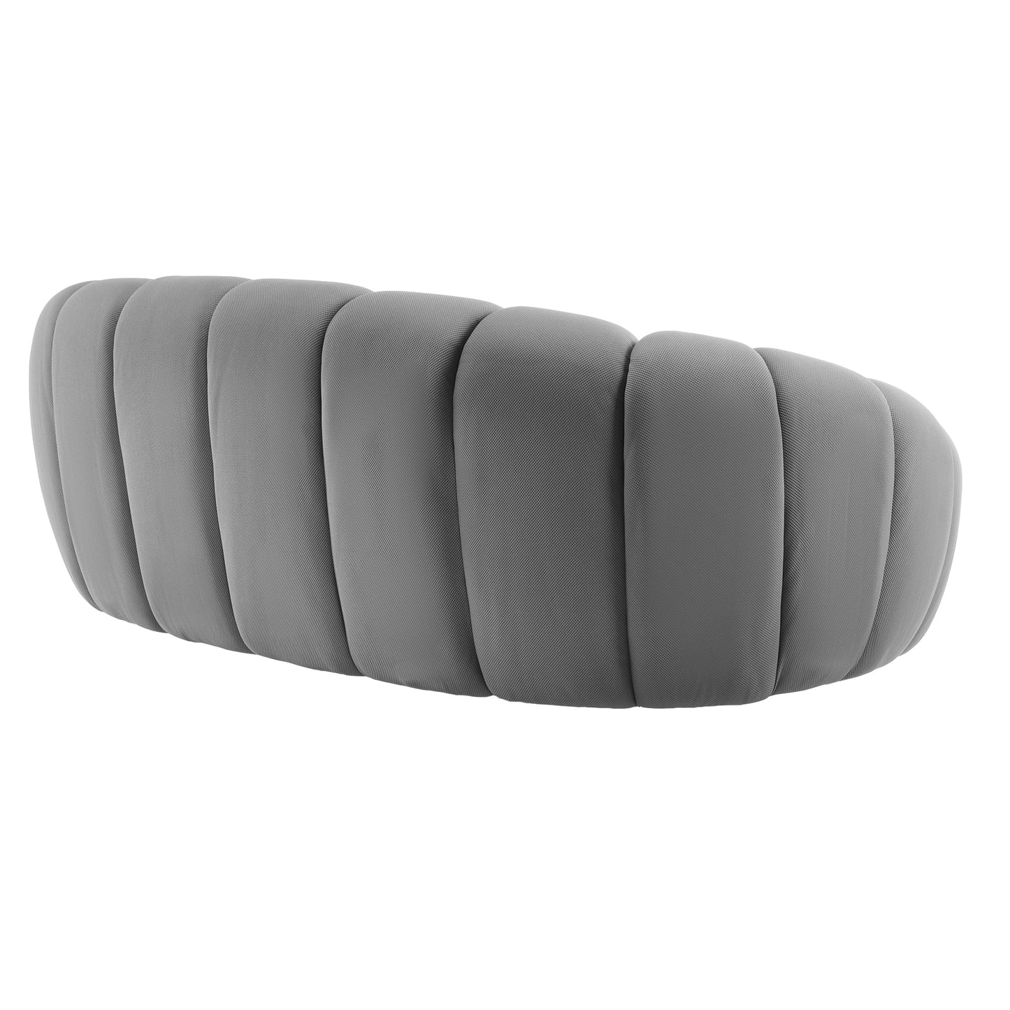 Luca, Loveseat Sofa Gray Three-Dimensional Honeycomb Fabric Creative Design