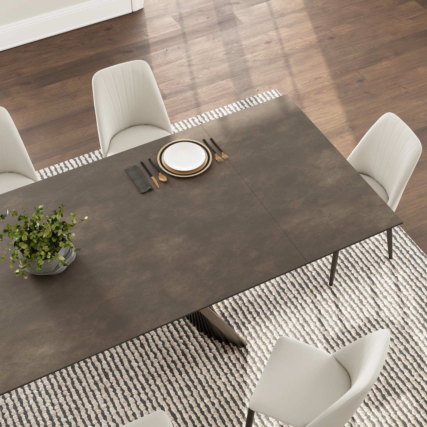 Charlotte Extendable Dining Table (90"--130")