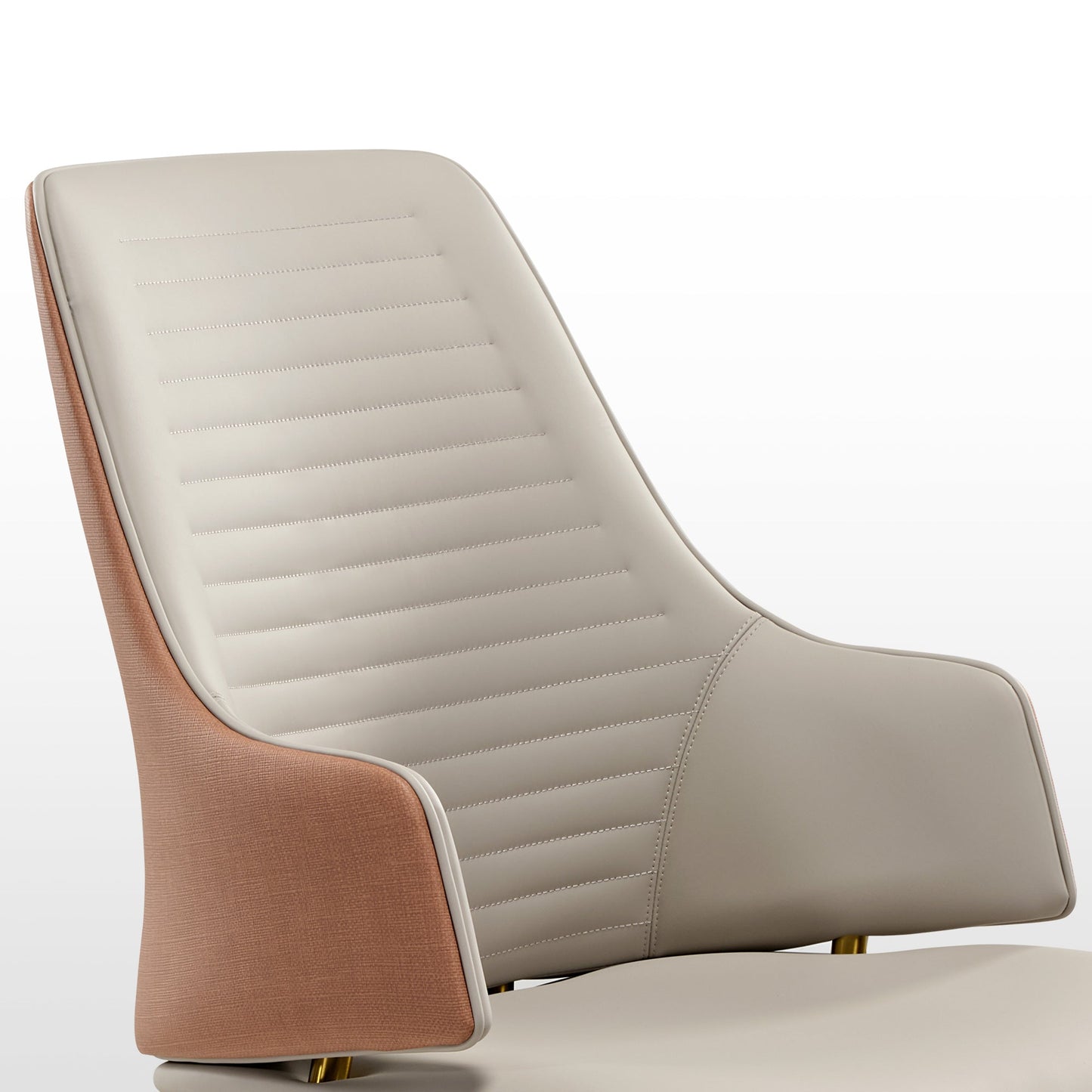 Elegant Two-tone Dining Chairs Set of 2 with Synthetic leather and Embracing Backrest