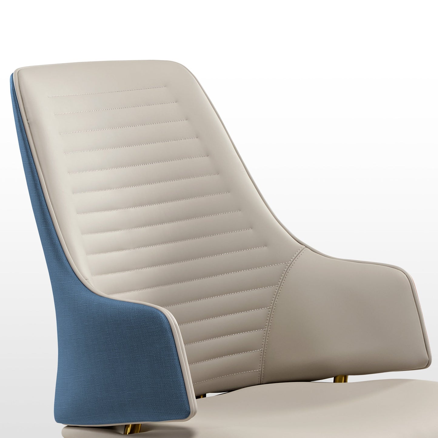 Elegant Two-tone Dining Chairs Set of 2 with Synthetic leather and Embracing Backrest