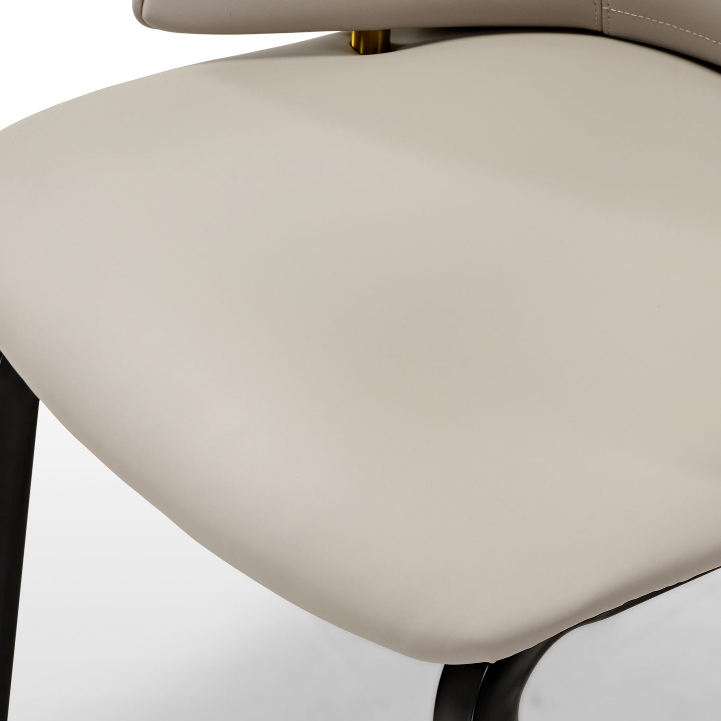 Elegant Two-tone Dining Chairs Set of 2 with Synthetic leather and High-density Sponge Cushion