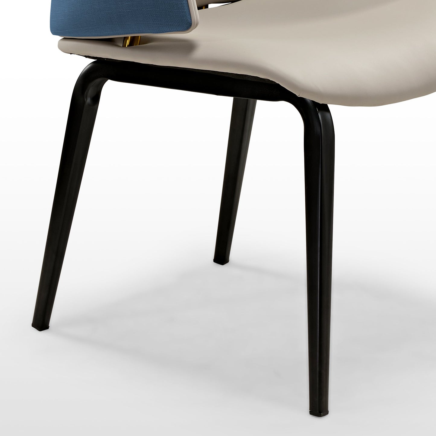 Elegant Two-tone Dining Chairs Set of 2 with Synthetic leather and Strong support legs
