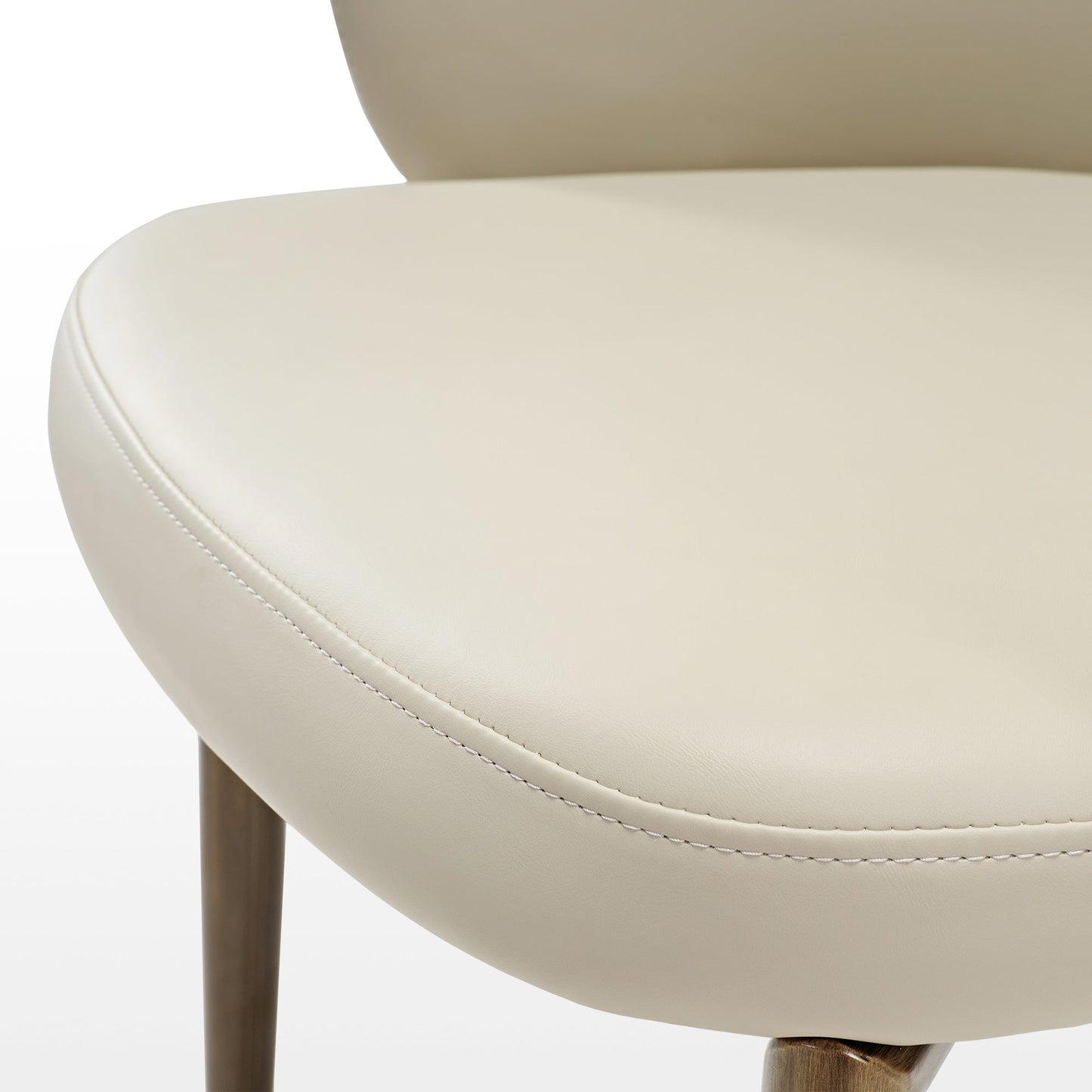 Elegant Sleek Leather Dining Chair Set of 2 with imitation leather fabric and Comfortable sponge cushion