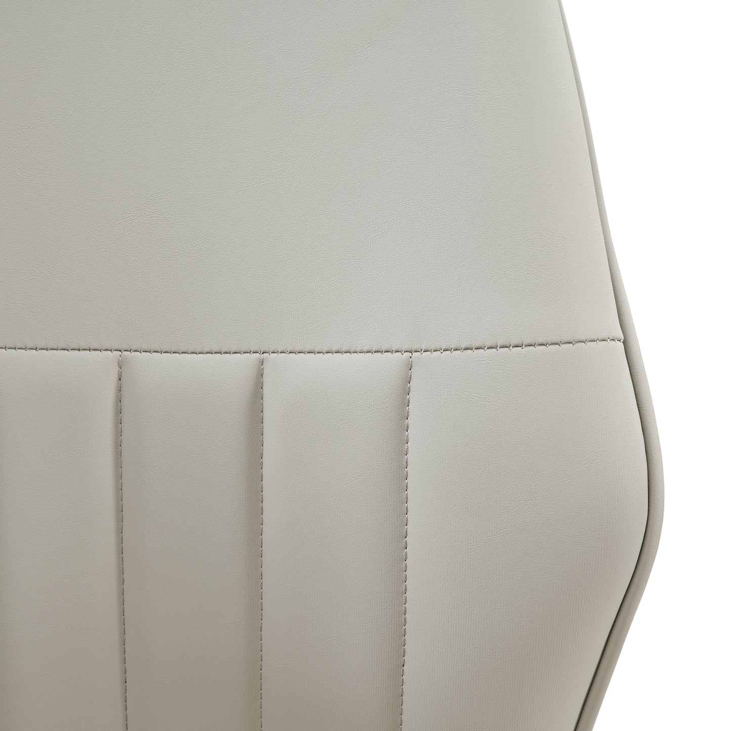 Modern Minimalist Two-tone Dining Chair Set of 2 with PU Leather and Fine stitching technology