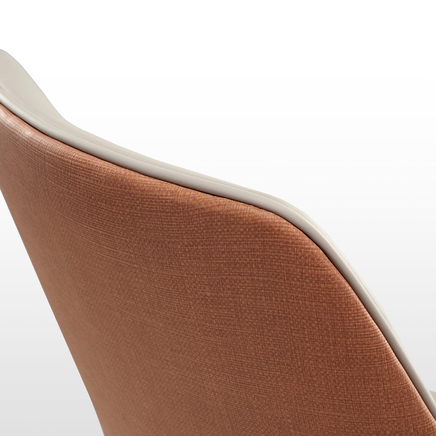 Elegant Two-tone Dining Chairs Set of 2 with Synthetic leather and Smooth edges