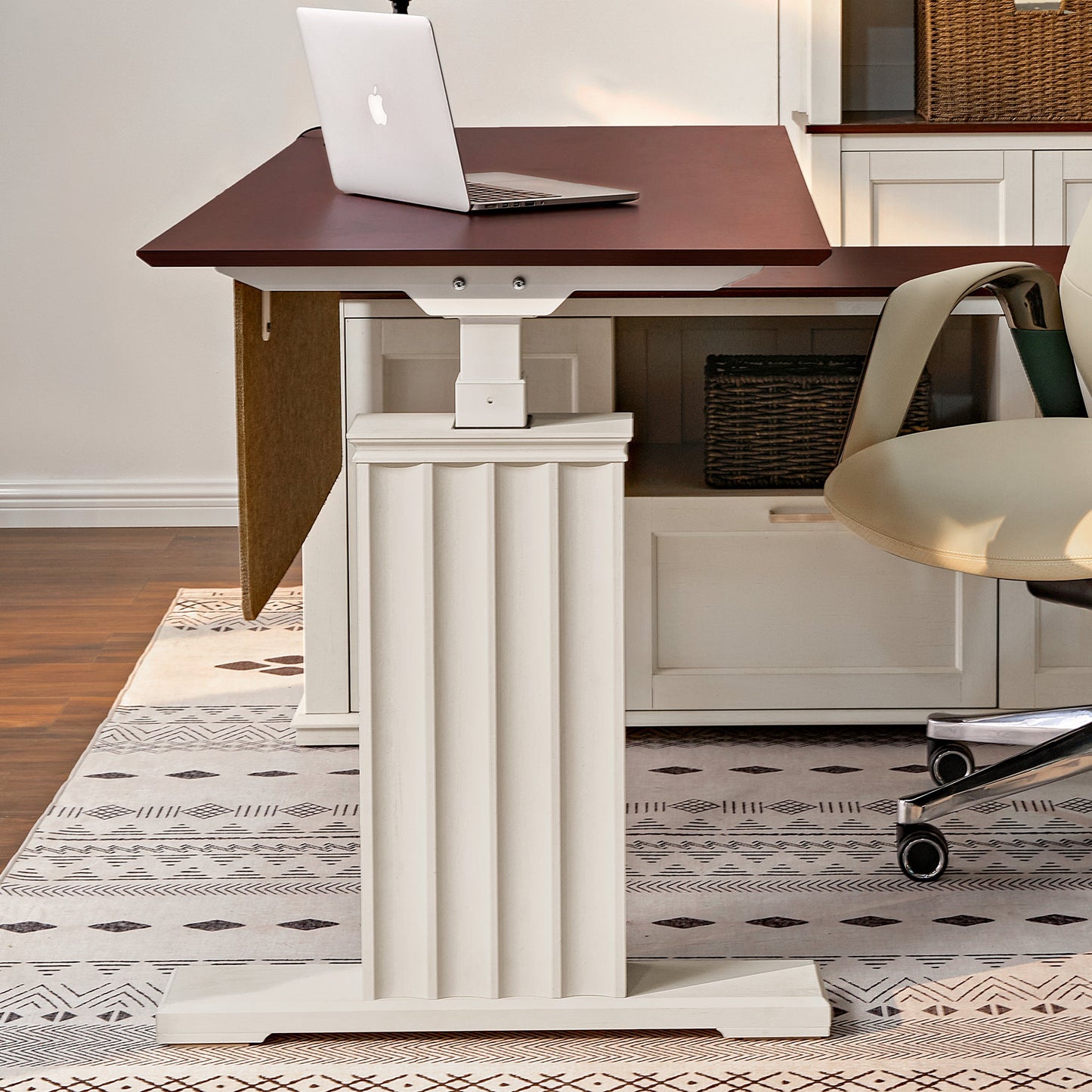 Wave shape design for desk legs