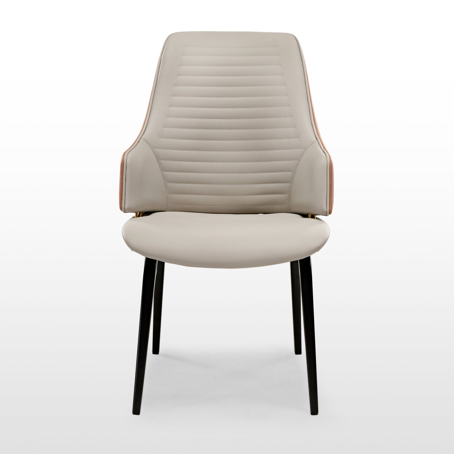 Elegant Two-tone Dining Chairs Set of 2 with Synthetic leather