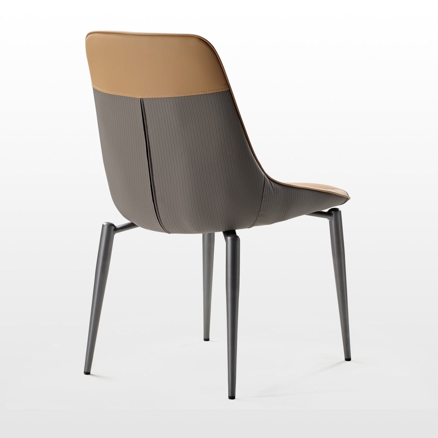 Modern Two-tone Dining Chairs Set of 2 with Pu Leather