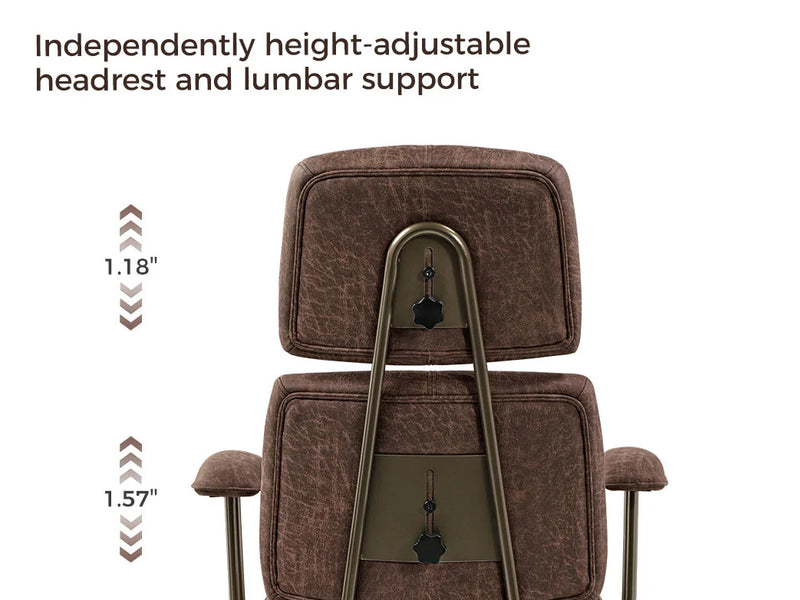 Independently Height-Adjustable Headrest And Lumbar Support