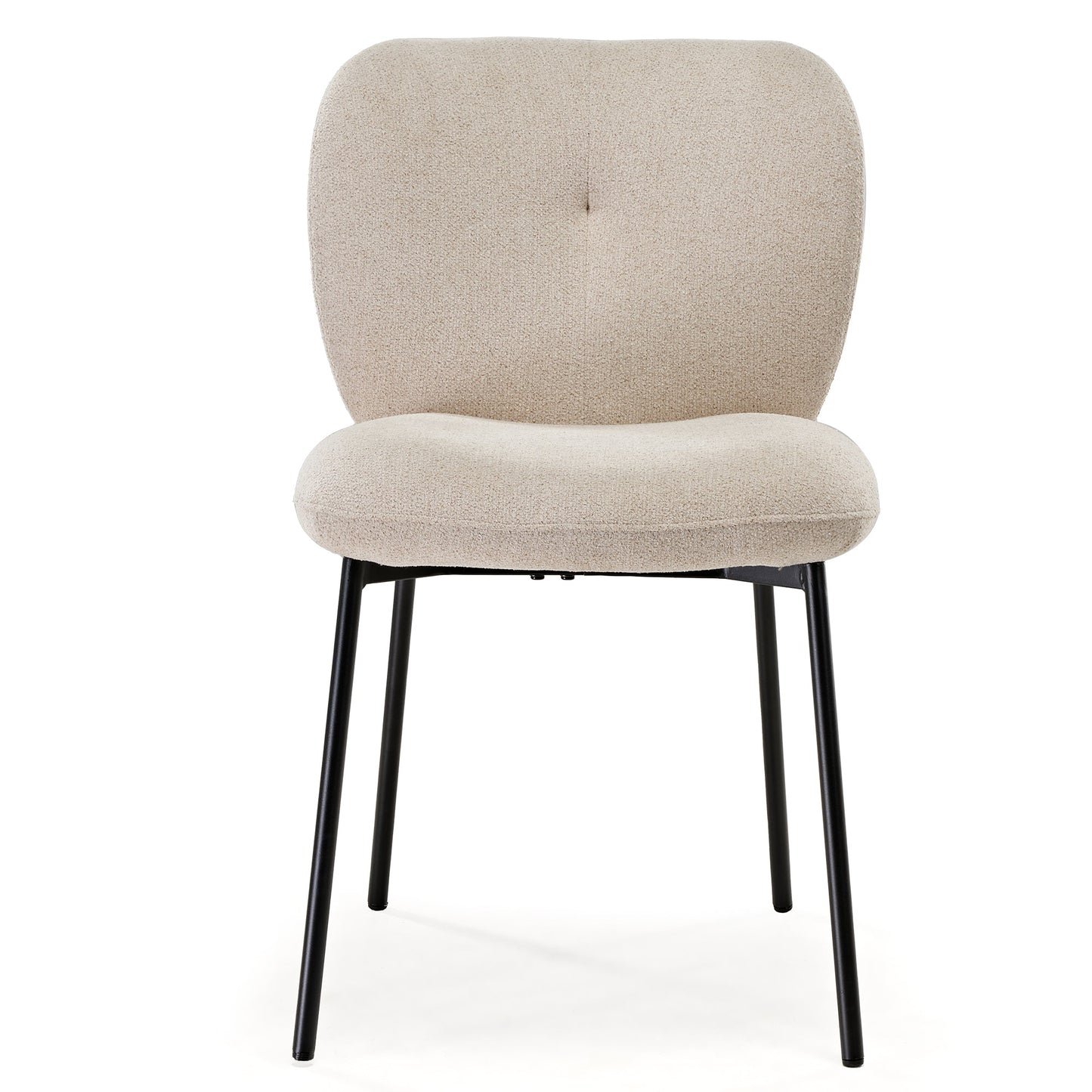 Simple Unique Dining Chair Set of 2 with Cotton and linen fabrics