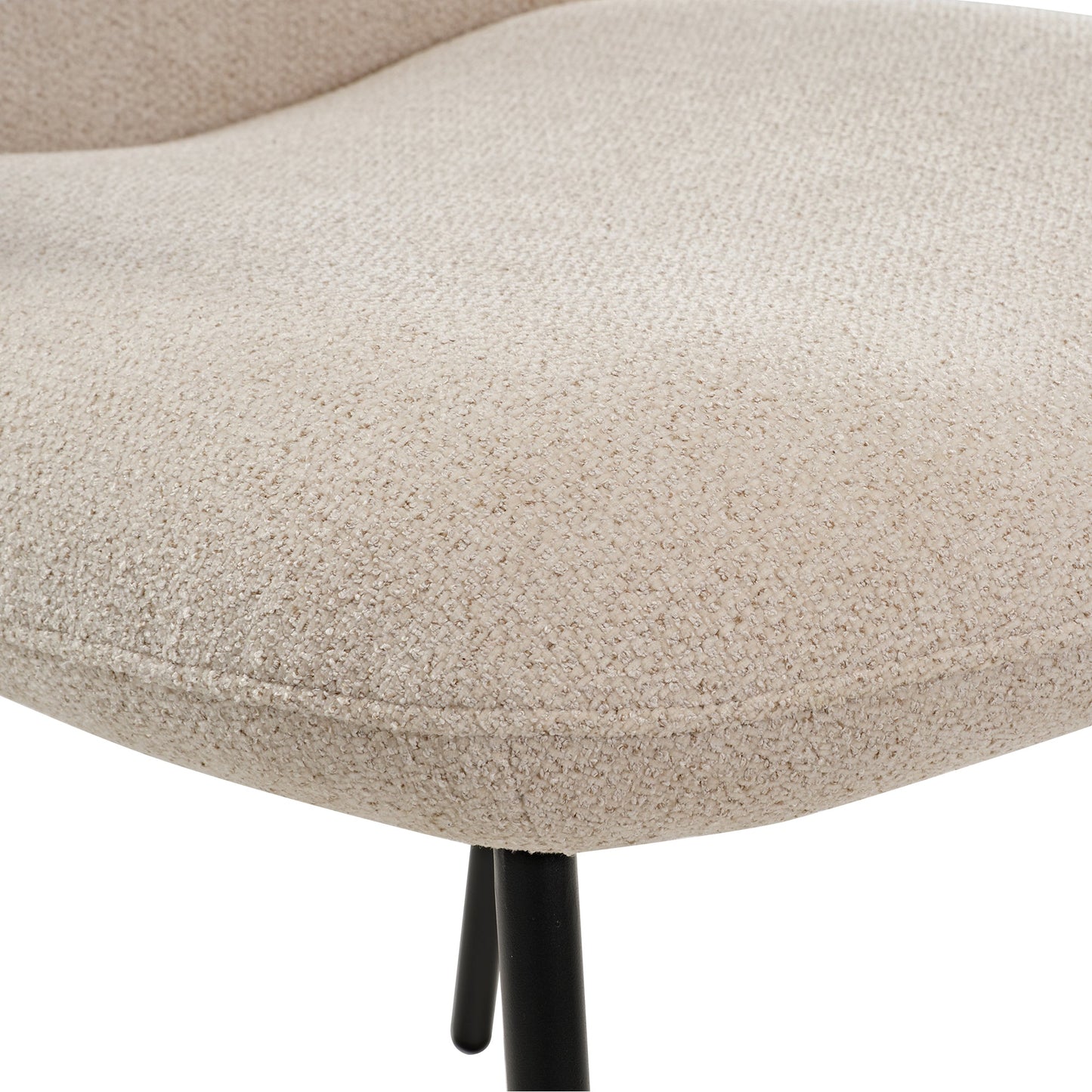 Simple Unique Dining Chair Set of 2 with Cotton and linen fabrics and High resilience sponge cushion