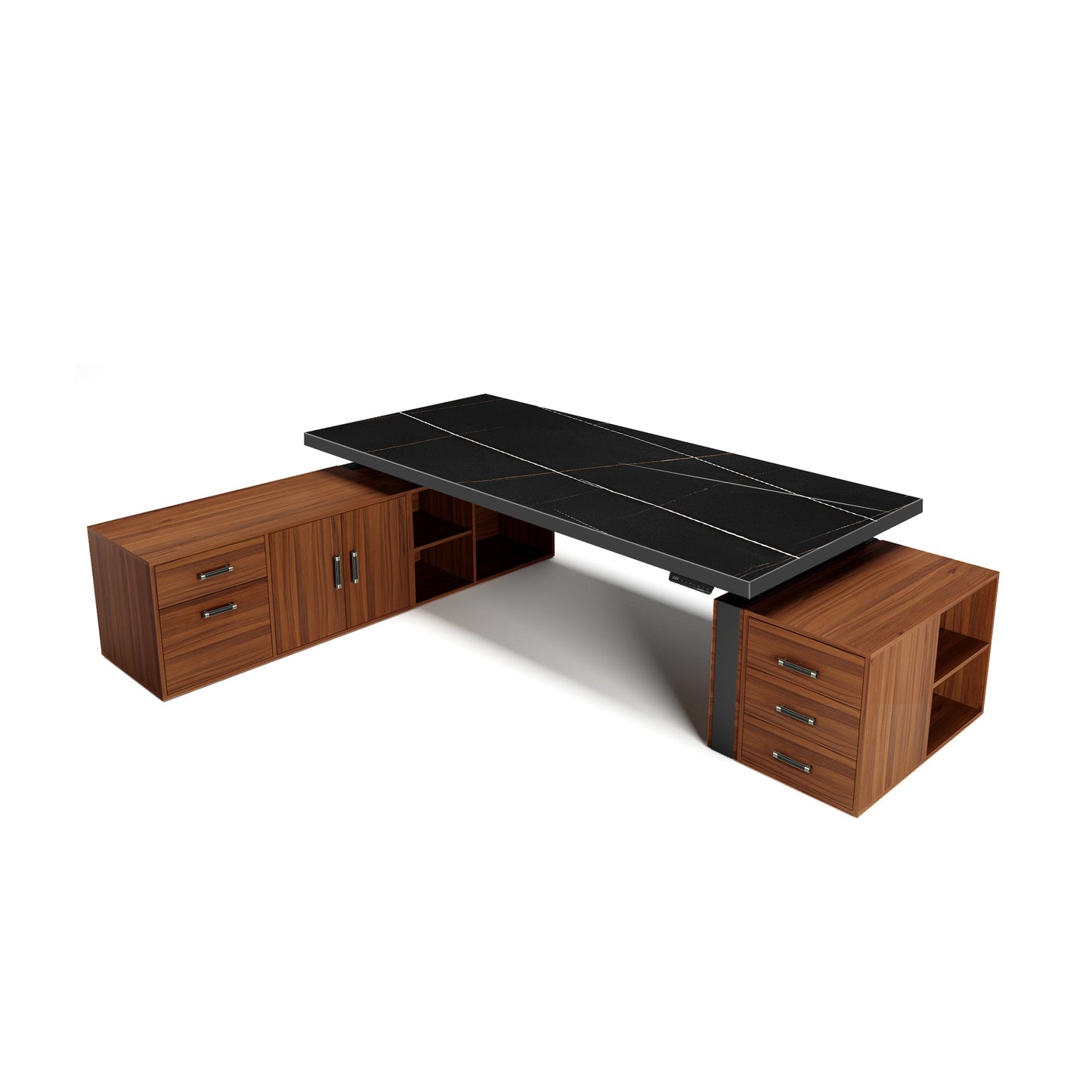 Zen Pro Executive Standing Desk (86"x39") With Cabinets