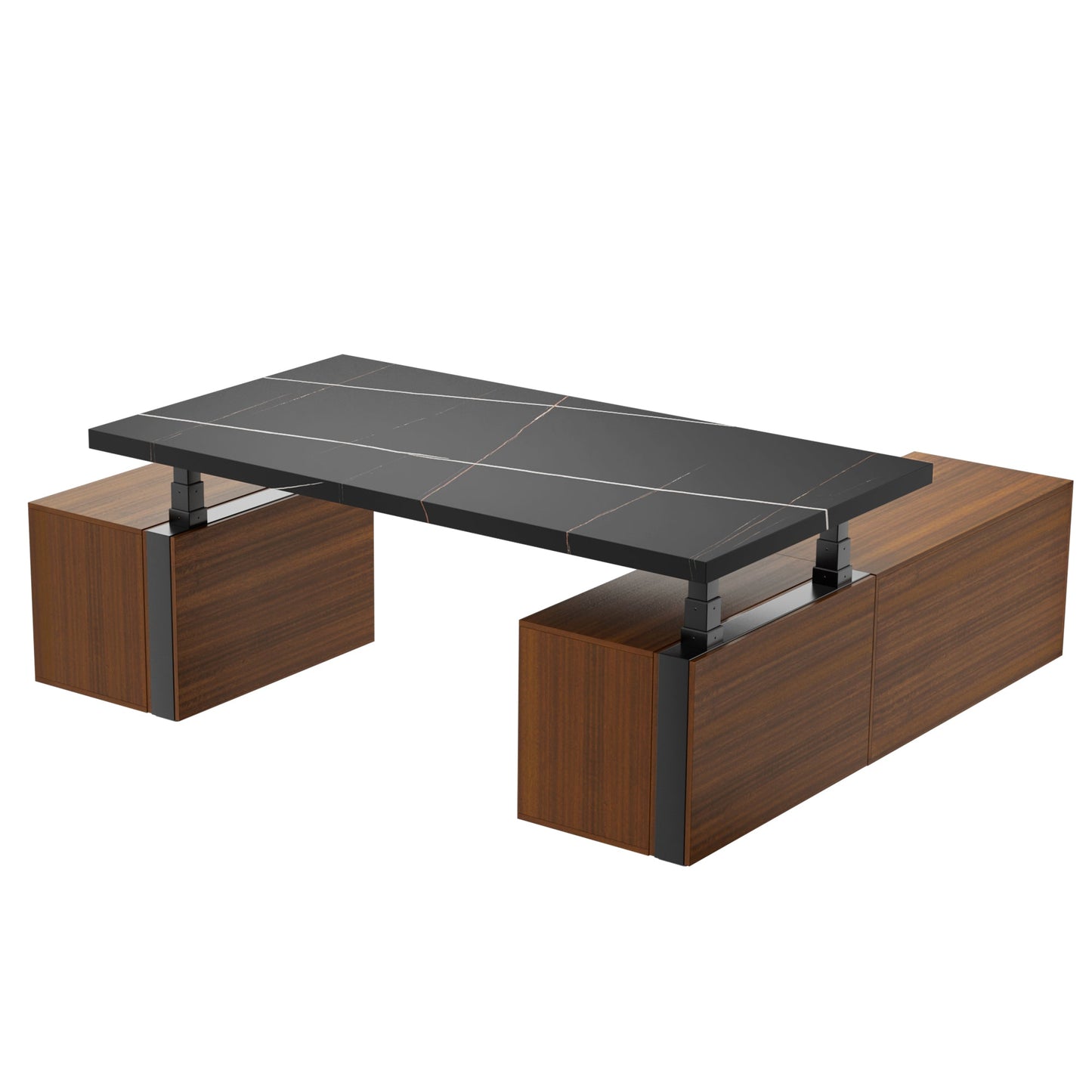 Zen Pro Executive Standing Desk (86"x39") With Cabinets