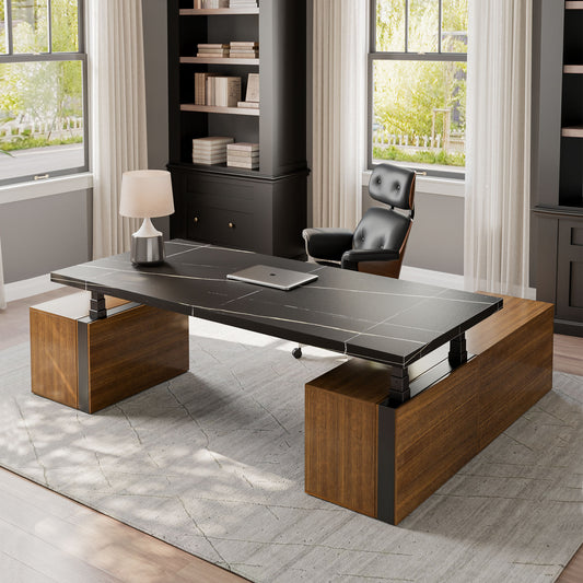 Eureka_Ergonomic_Costco_next_member_Zen_Pro_Executive_height_adjustable_Desk_86x39_With_Cabinets