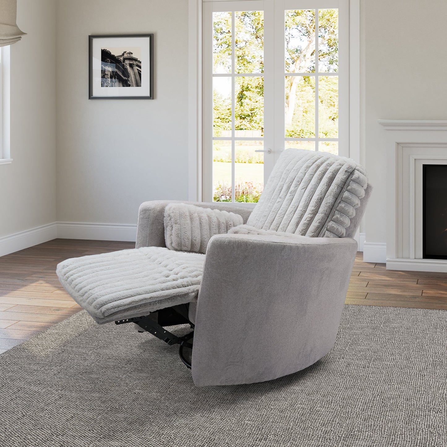 Eureka Ergonomic Home Office with Lucia, Swivel Rocking Manual Recliner