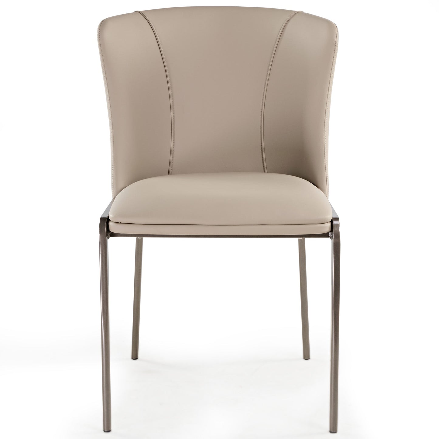 Modern Minimalism Dining Chair Set of 2  with PU Leather