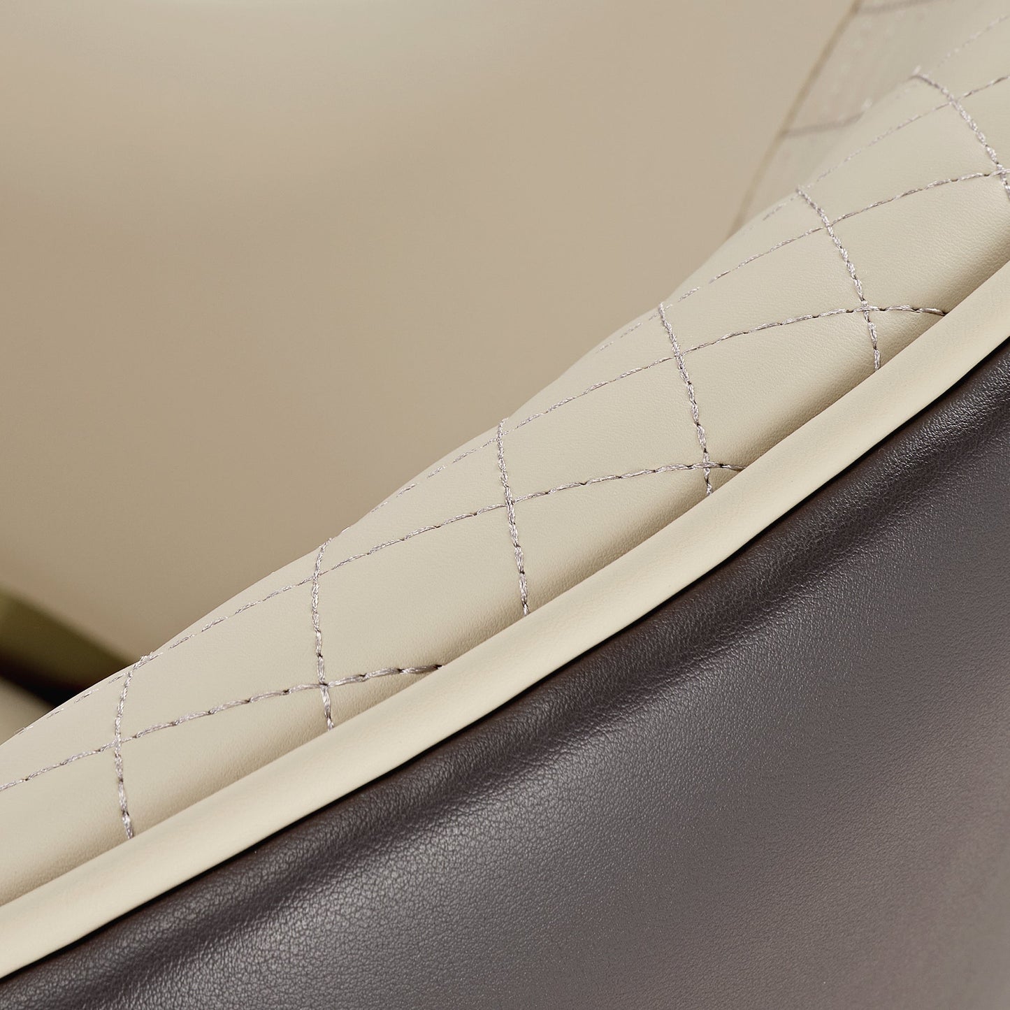 Modern Synthetic Leather Dining Chairs Set of 2  using Synthetic leather and ﻿Exquisite Sewing Craftsmanship