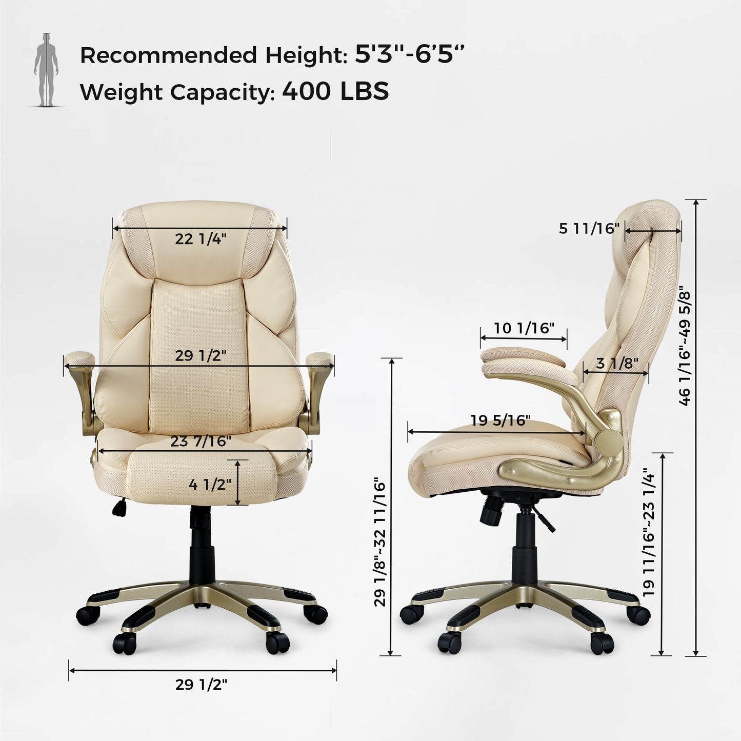 Galene, Faux Leather Office Chair Large