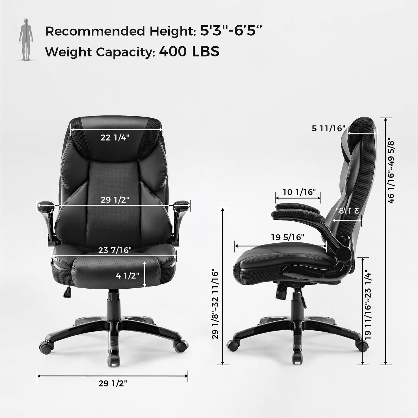 Galene, Faux Leather Office Chair Large