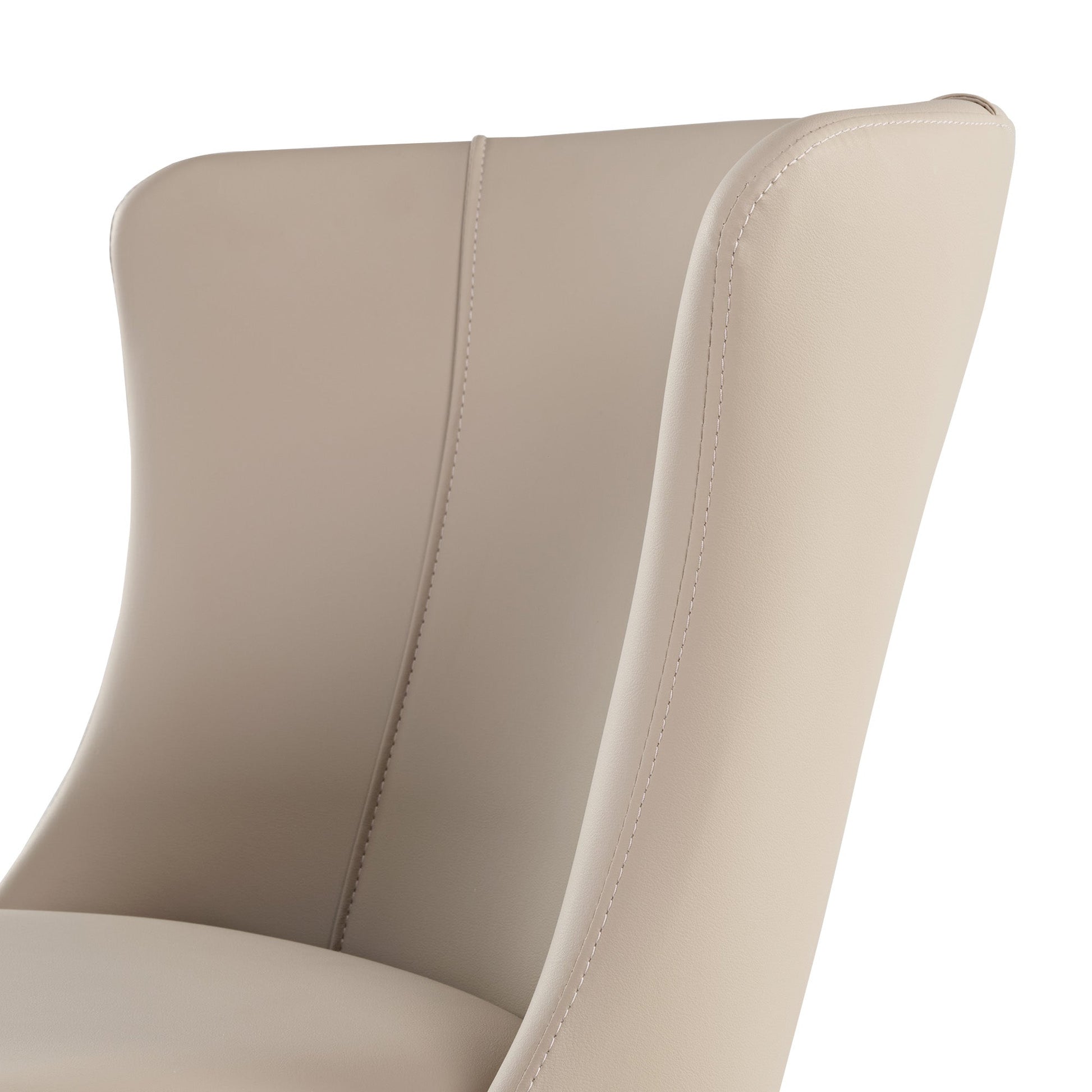 Modern Minimalism Dining Chair Set of 2  with PU Leather and ﻿﻿Embracing Backrest