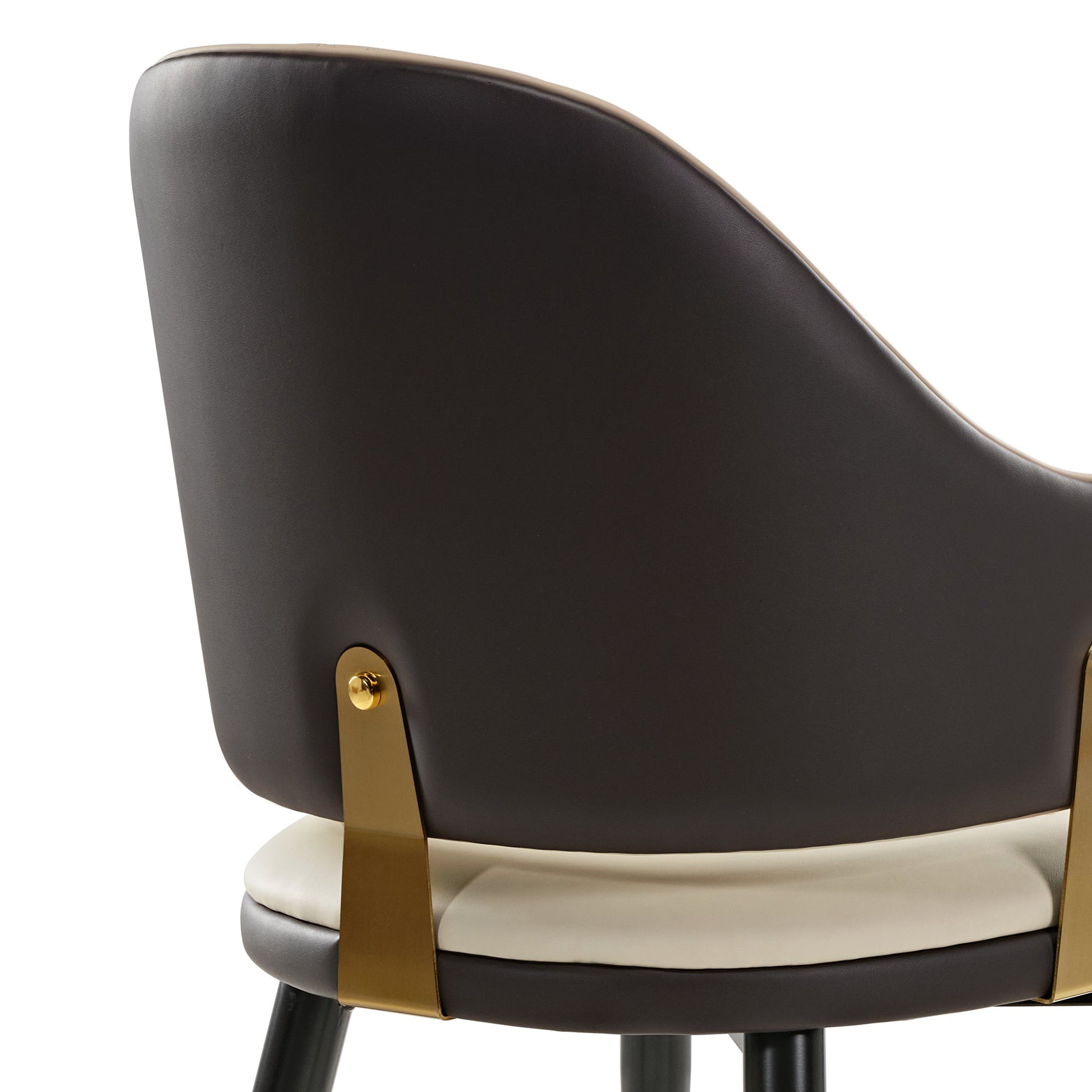 Modern Synthetic Leather Dining Chairs Set of 2  using Synthetic leather and ﻿Comfortable backrest