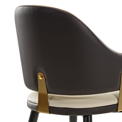 Modern Synthetic Leather Dining Chairs Set of 2  using Synthetic leather and ﻿Comfortable backrest