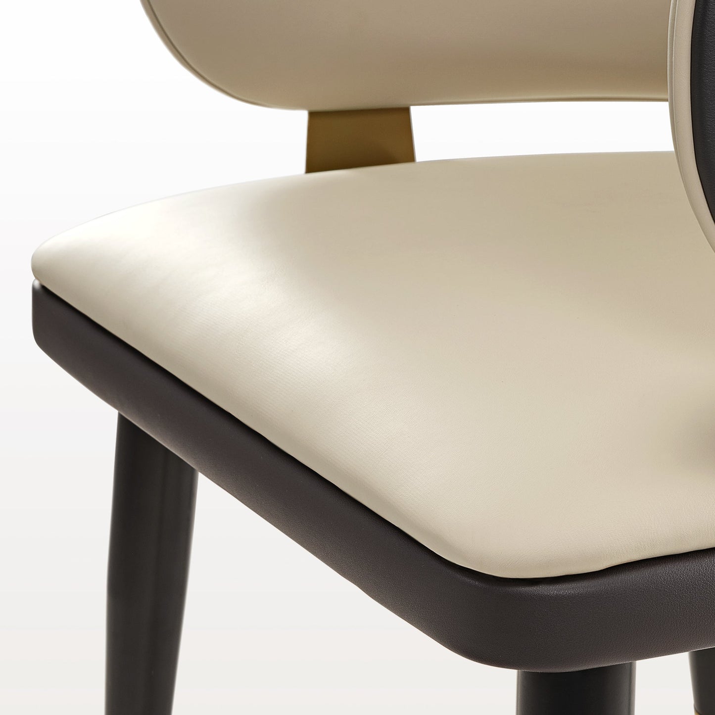Modern Synthetic Leather Dining Chairs Set of 2  using Synthetic leather and ﻿Flexible and comfortable fabric
