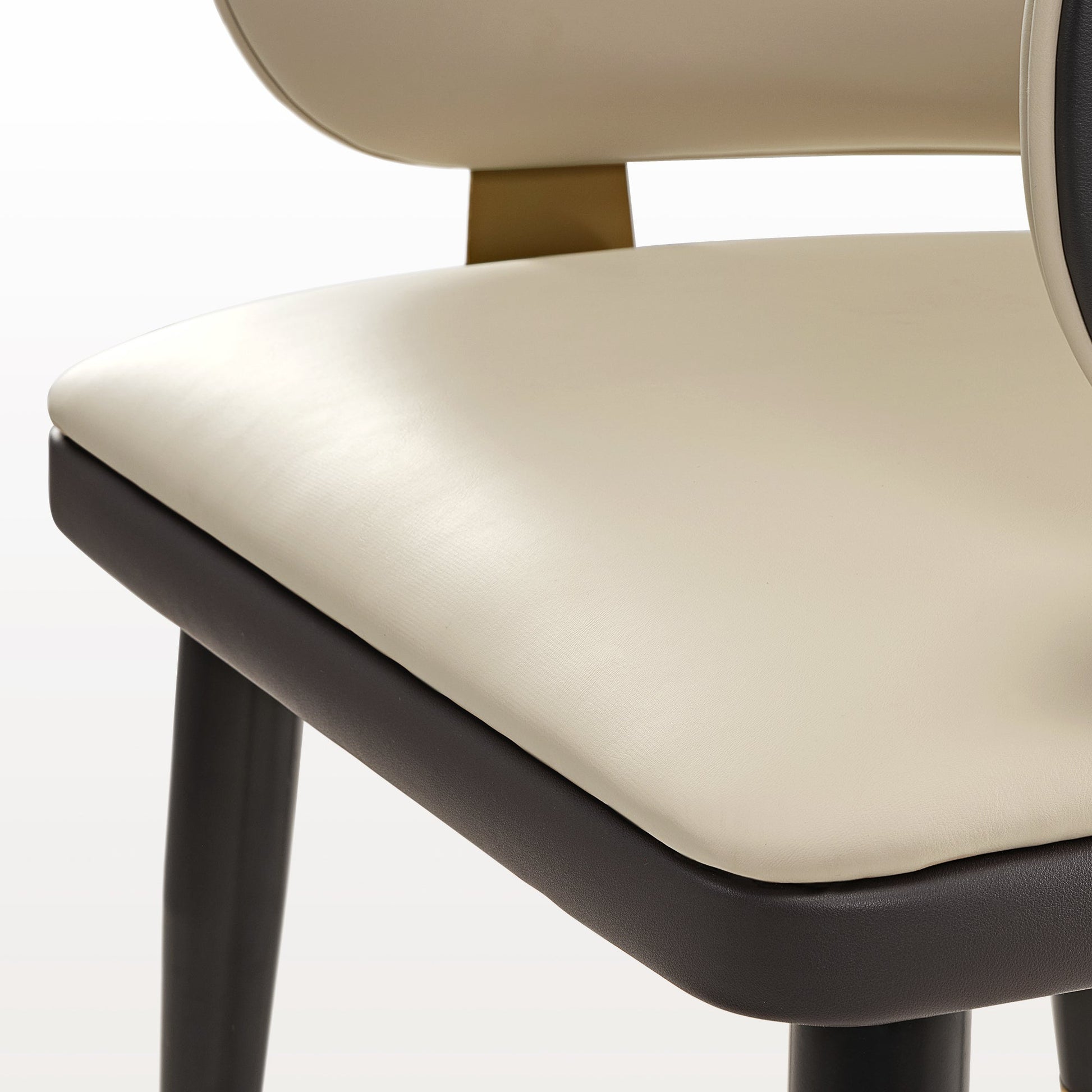Modern Synthetic Leather Dining Chairs Set of 2  using Synthetic leather and ﻿Flexible and comfortable fabric