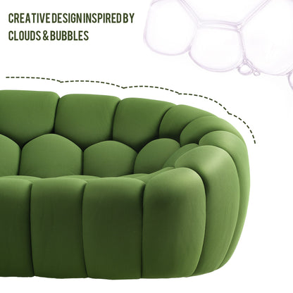 Eureka Ergonomic Living Room Luca, Modern 3-Seater Sofa, Green Creative Design