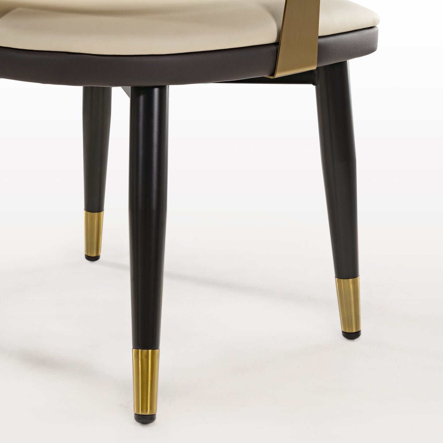 Modern Synthetic Leather Dining Chairs Set of 2  using Synthetic leather and ﻿Strong support legs