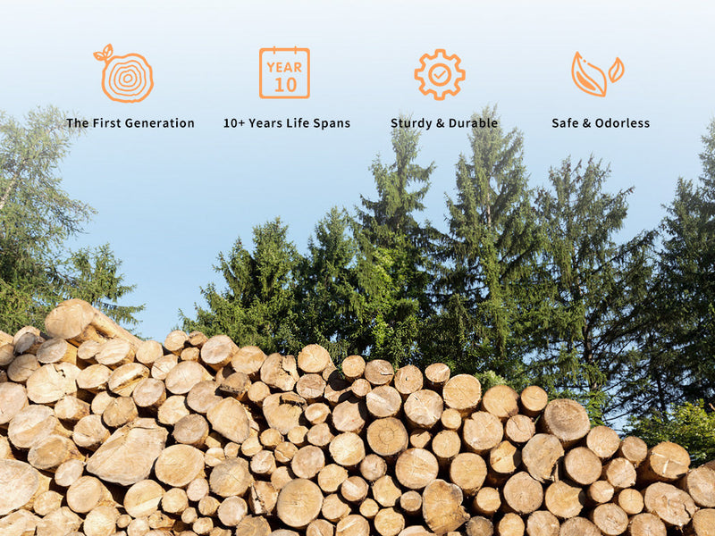 Natural Wood with Thickened Treatment