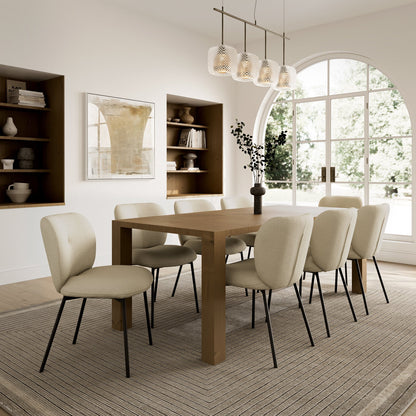 Eureka Ergonomic Dining Room with Off-White Simple Unique Dining Chair Set of 2