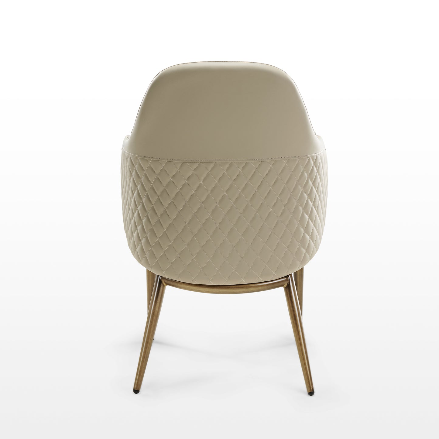 Acalay, Upholstered Dining Arm Chairs Set of 2, Beige Back View