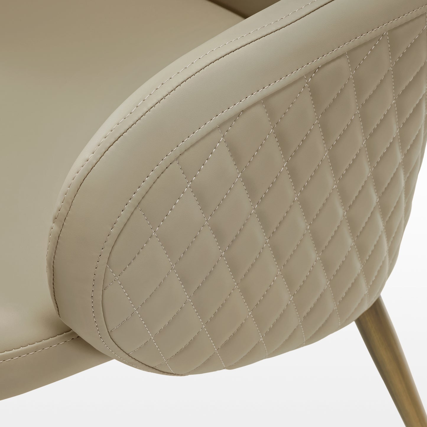 Acalay, Upholstered Dining Arm Chairs Set of 2, Beige Handrail Diagram