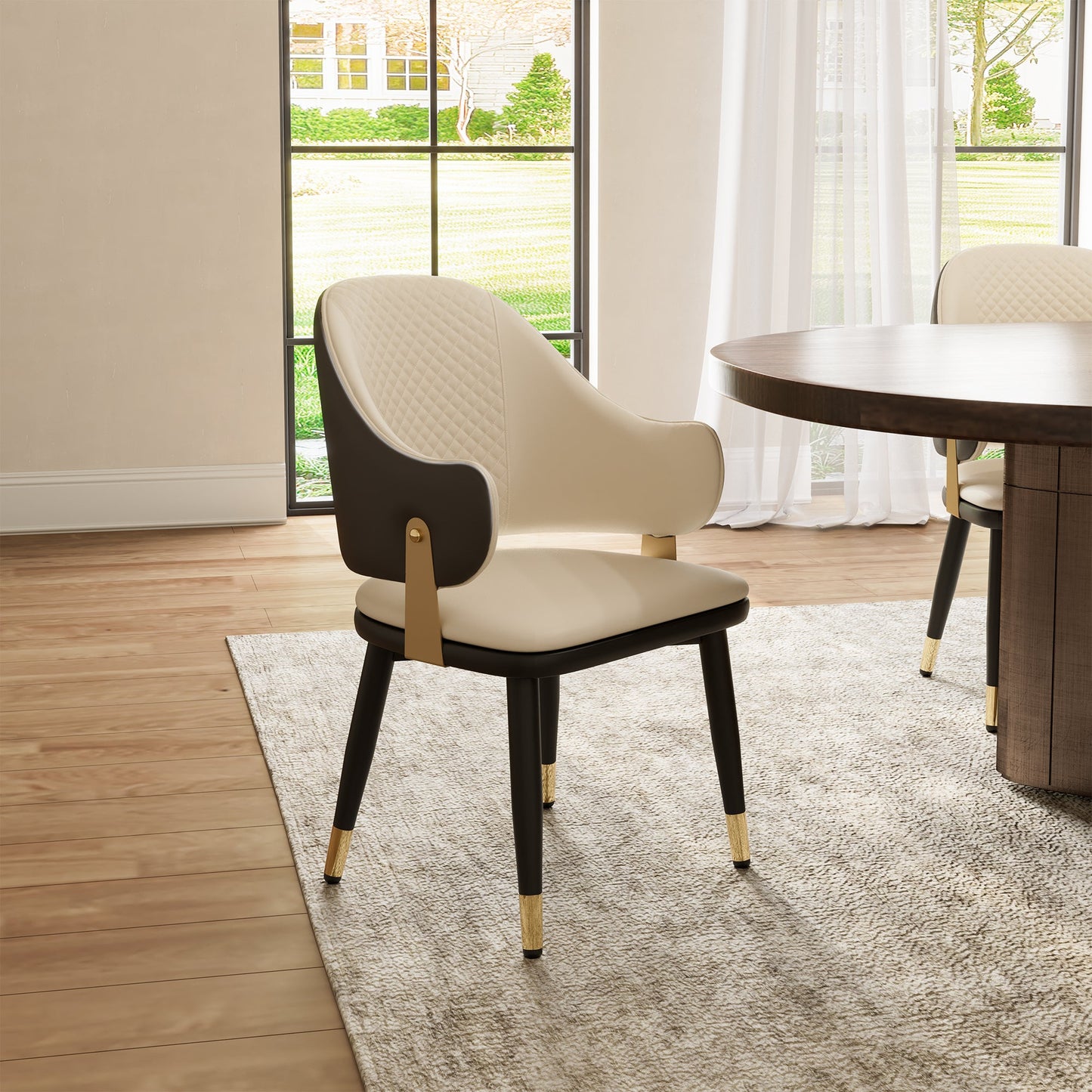 Anareli Upholstered Dining Arm Chairs Set of 2  View