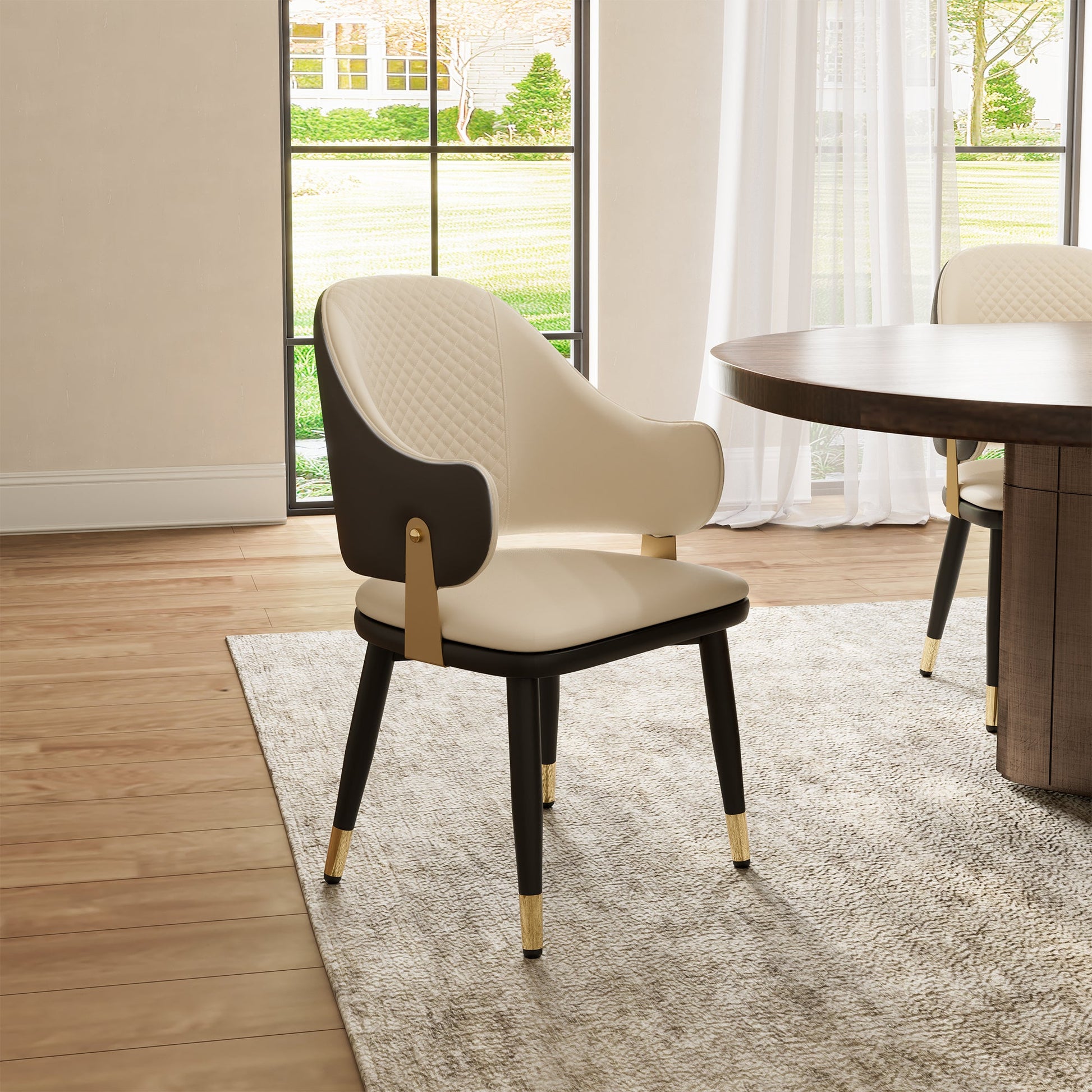 Anareli Upholstered Dining Arm Chairs Set of 2  View