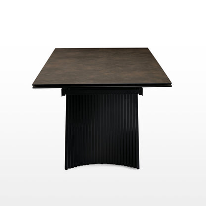 Charlotte, 90“-130” Extendable Dining Table Side View
