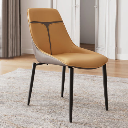 Couture, Upholstered Kitchen Dining Side Chairs Set of 2, Turmeric & Gray_View