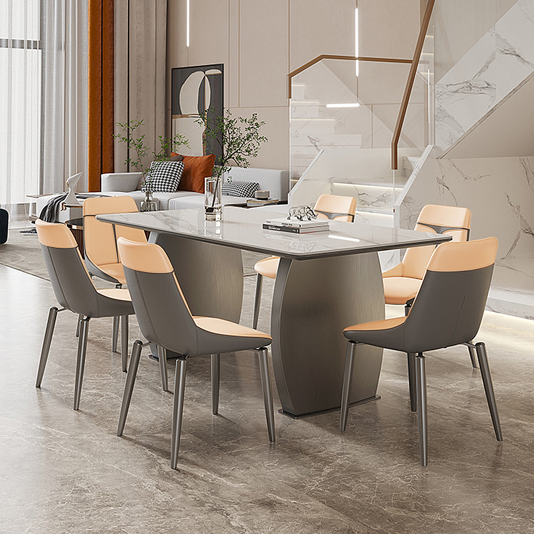 Couture, Upholstered Kitchen Dining Side Chairs Set of 2, Turmeric & Gray_Scene Diagram