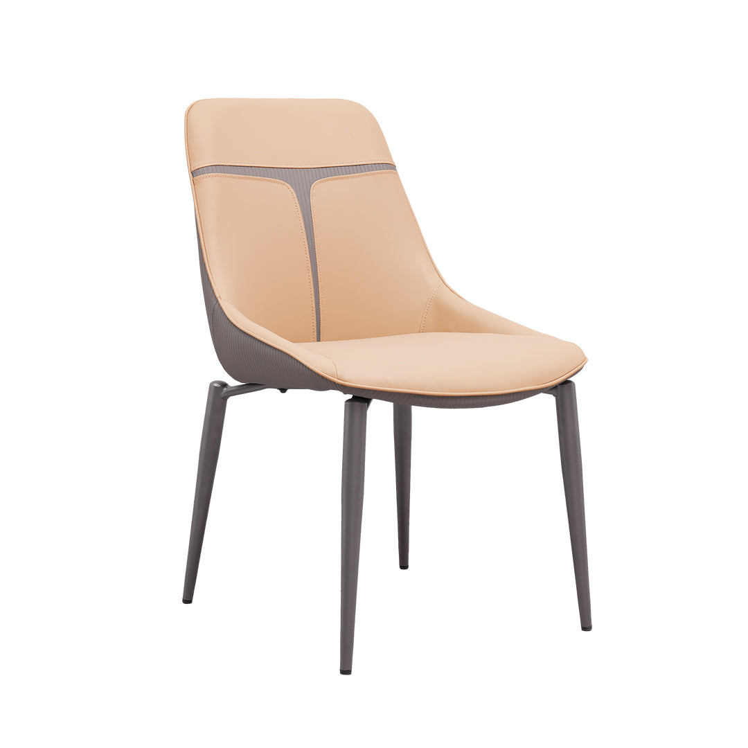 Couture, Upholstered Kitchen Dining Side Chairs Set of 2, Turmeric & Gray_White Background Image