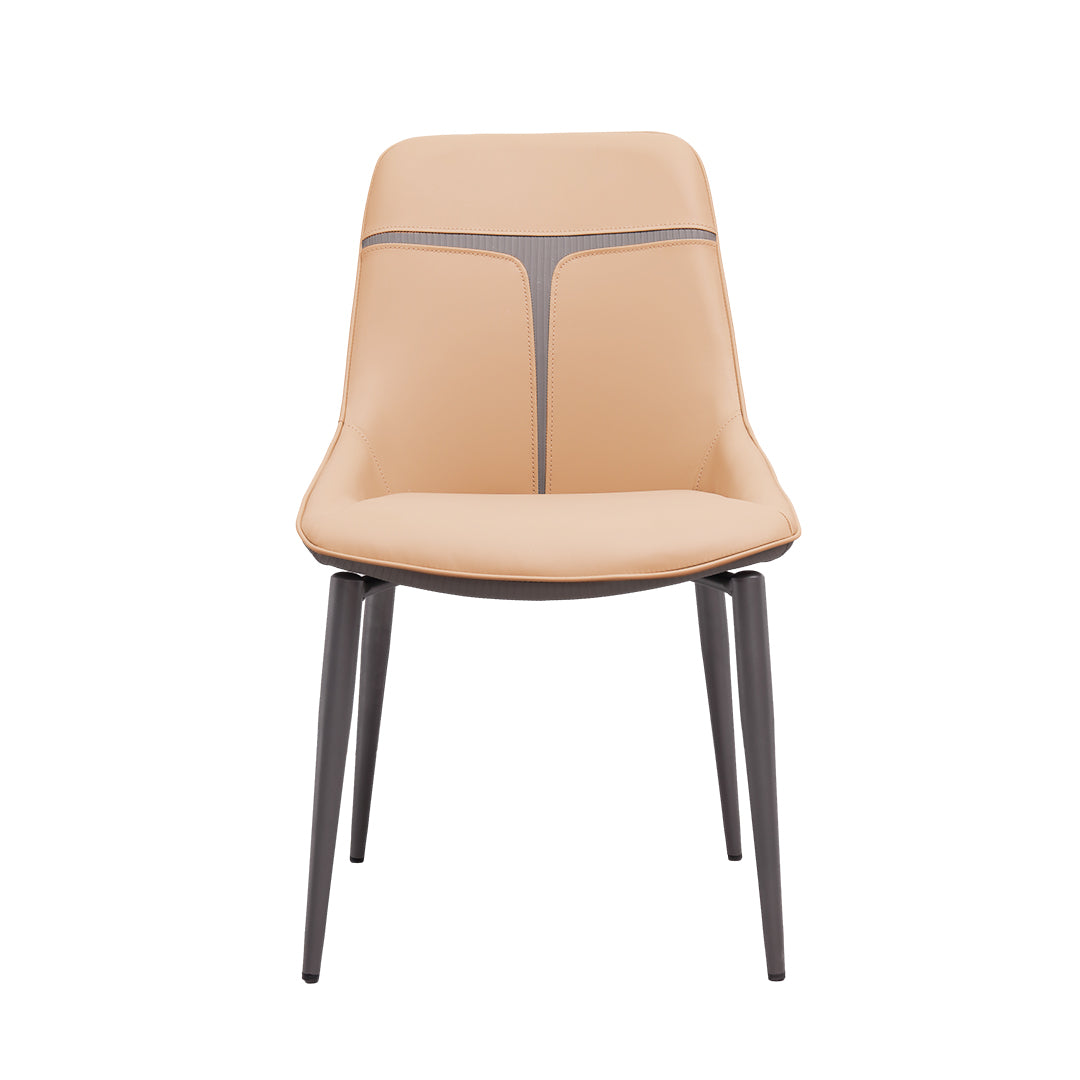 Couture, Upholstered Kitchen Dining Side Chairs Set of 2, Turmeric & Gray_White Background Image