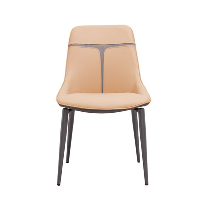 Couture, Upholstered Kitchen Dining Side Chairs Set of 2, Turmeric & Gray_White Background Image