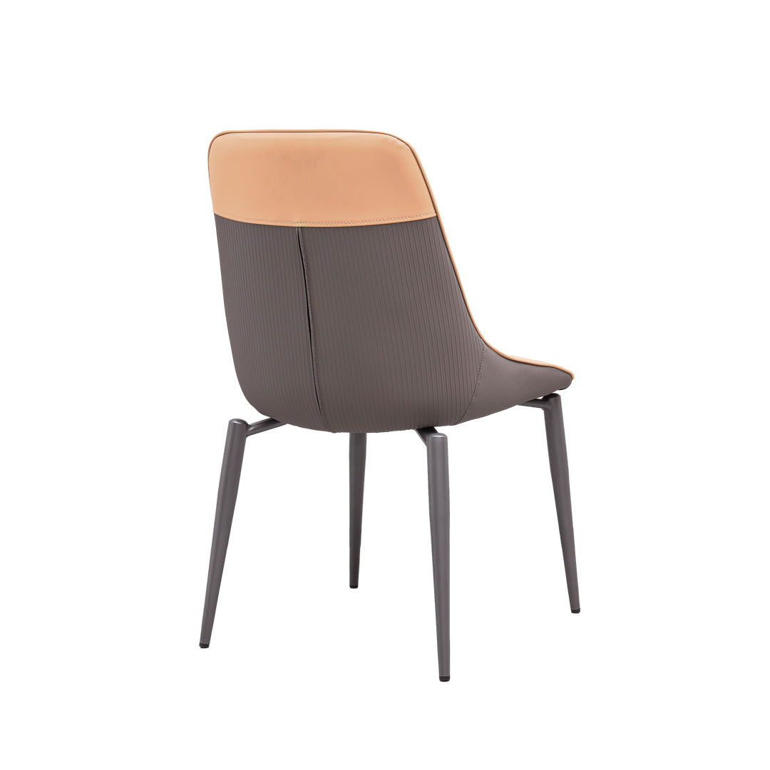 Couture, Upholstered Kitchen Dining Side Chairs Set of 2, Turmeric & Gray_White Background Image