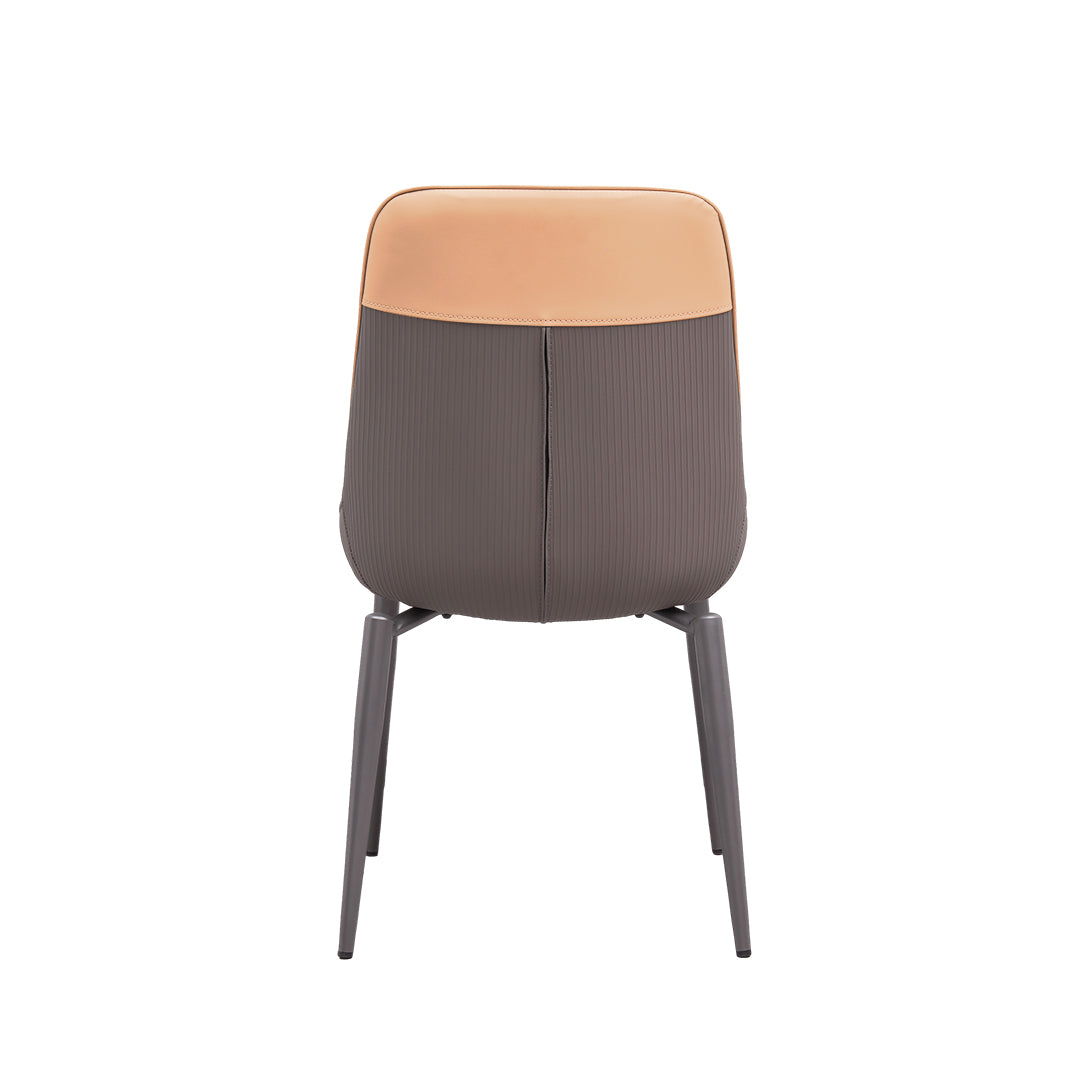 Couture, Upholstered Kitchen Dining Side Chairs Set of 2, Turmeric & Gray_White Background Image