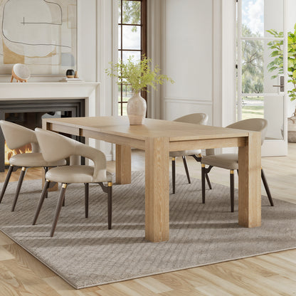 Edora, 70.9"-92.5" Extendable Kitchen Dining Table Scene Diagram