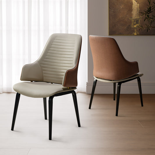 Juliet, Kitchen Dining Arm Chairs Set of 2, Brown_Scene Diagram