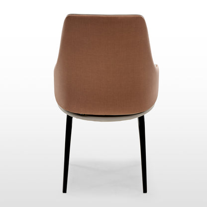 Juliet, Kitchen Dining Arm Chairs Set of 2, Brown_White Background Image