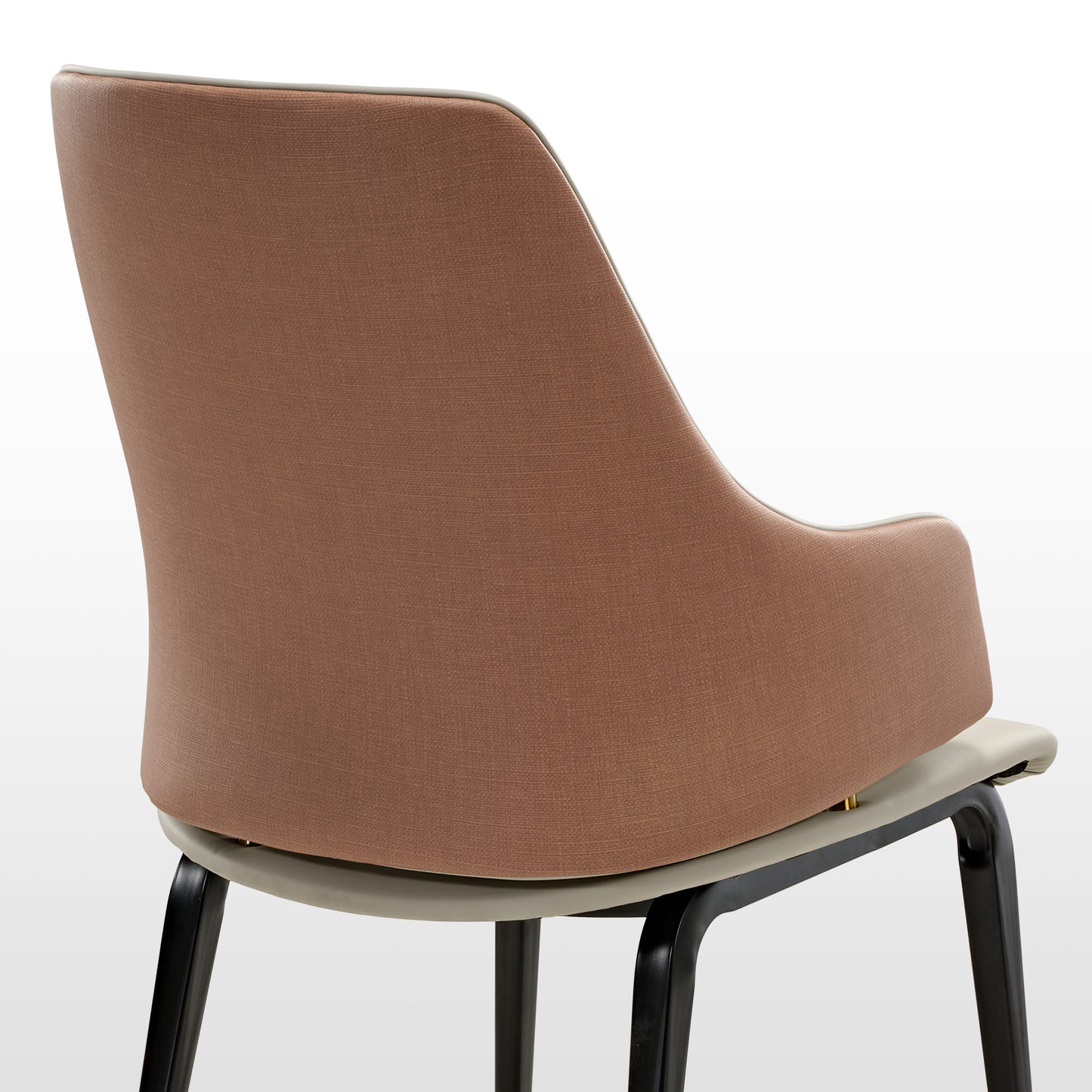 Juliet, Kitchen Dining Arm Chairs Set of 2, Brown_Back View