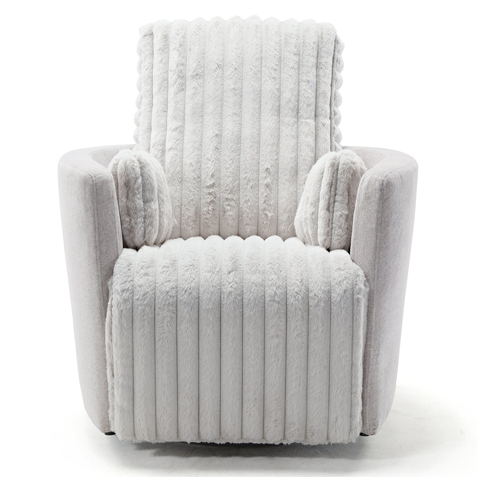 Lucia Swivel Rocking Manual Recliner_White Background Image